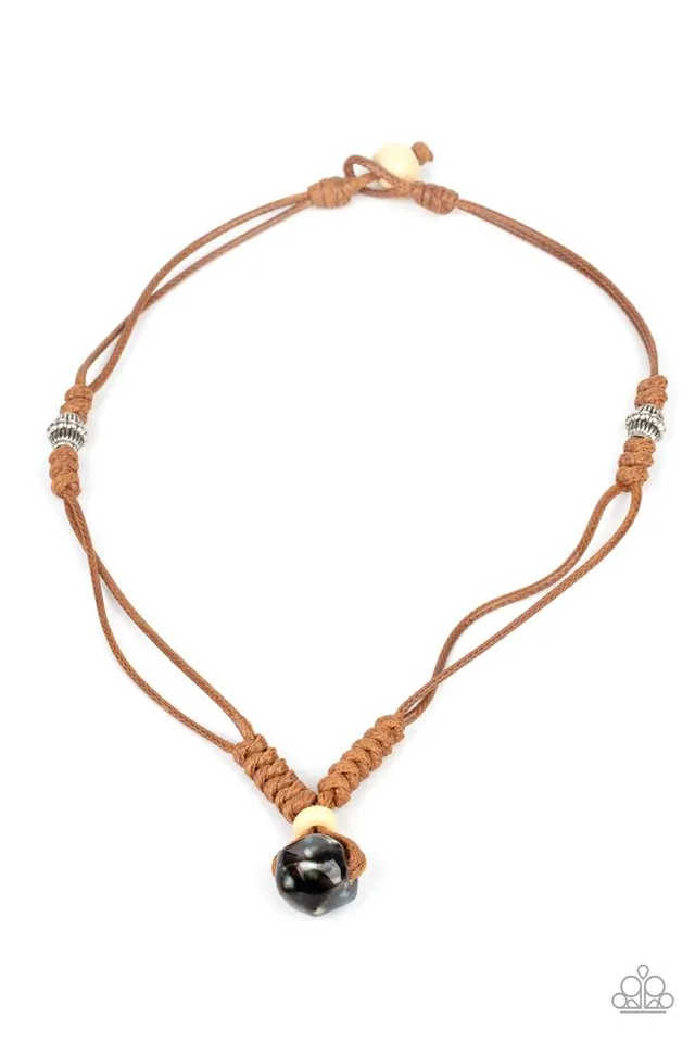 Paparazzi Necklace ~ Might and MAINLAND - Brown
