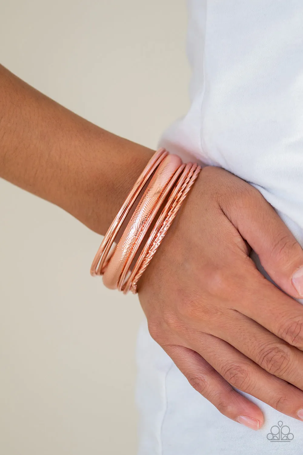 Paparazzi The Customer Is Always BRIGHT Copper Bangle Bracelet