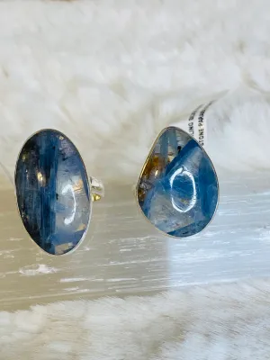 Paraiba Kyanite Adjustable Sterling Silver Rings