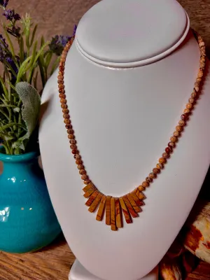 Picture Jasper Bead Necklace