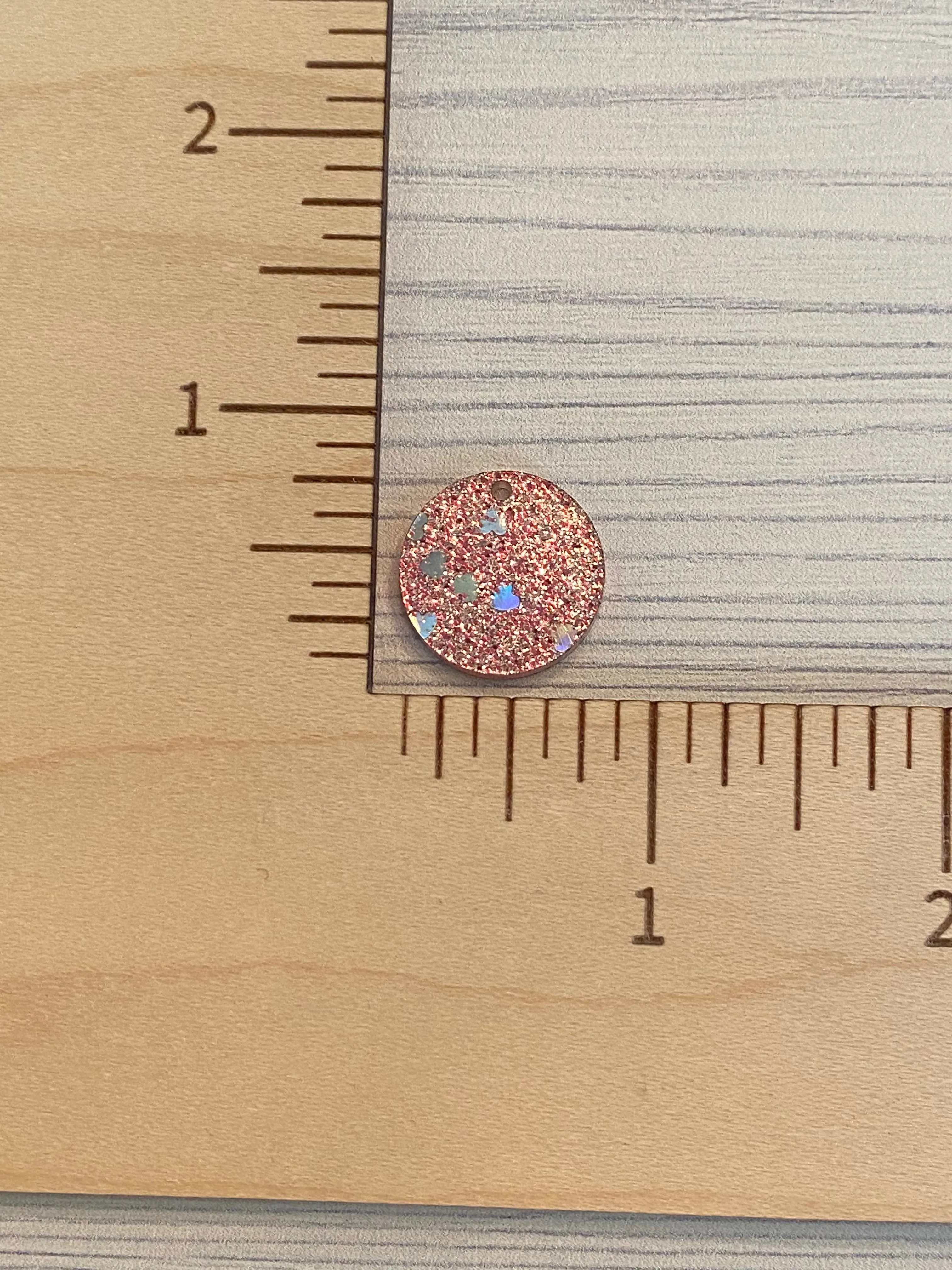 Pink Hearts Sparkling Acrylic