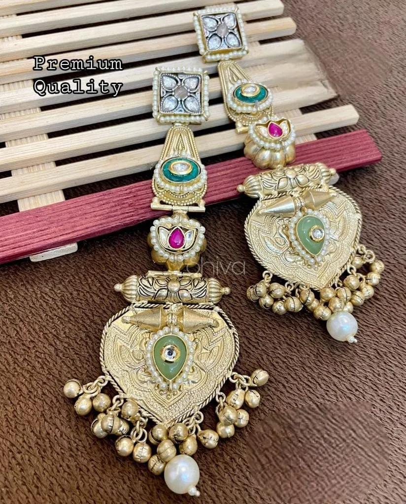 Premium Quality gold plated earrings jewellery  , Gold plated Jhumka , big size earrings