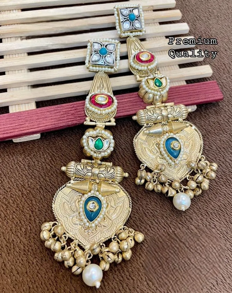 Premium Quality gold plated earrings jewellery  , Gold plated Jhumka , big size earrings