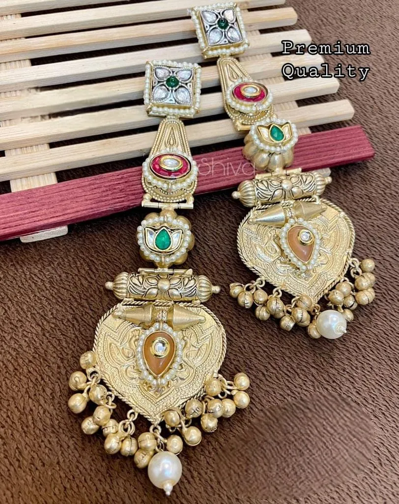 Premium Quality gold plated earrings jewellery  , Gold plated Jhumka , big size earrings