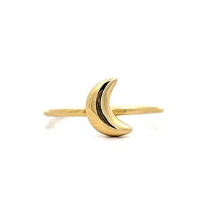 Puffy Moon Stacking Ring in 14k Yellow Gold