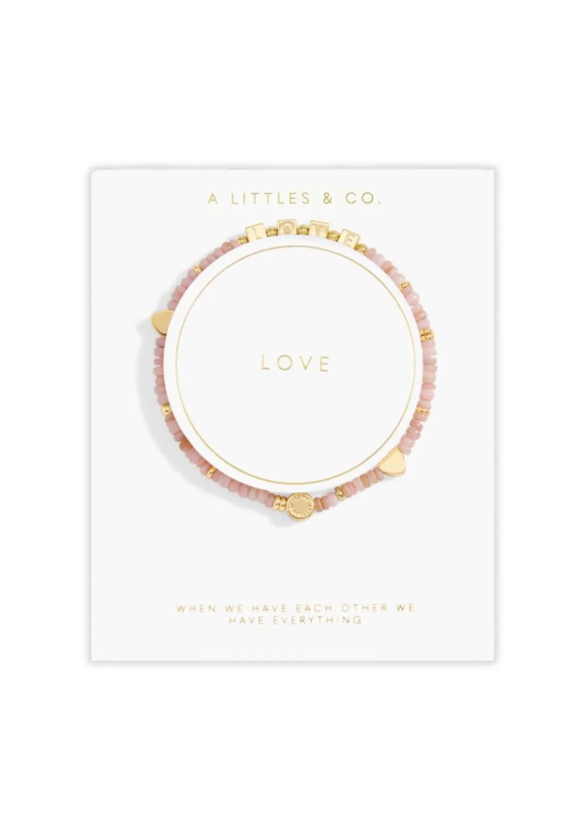 "Love" Gold Stretch Bracelet