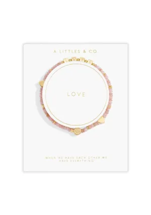 "Love" Gold Stretch Bracelet