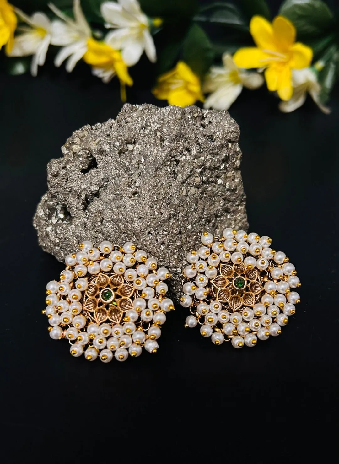 Rahi Temple Stud Earrings