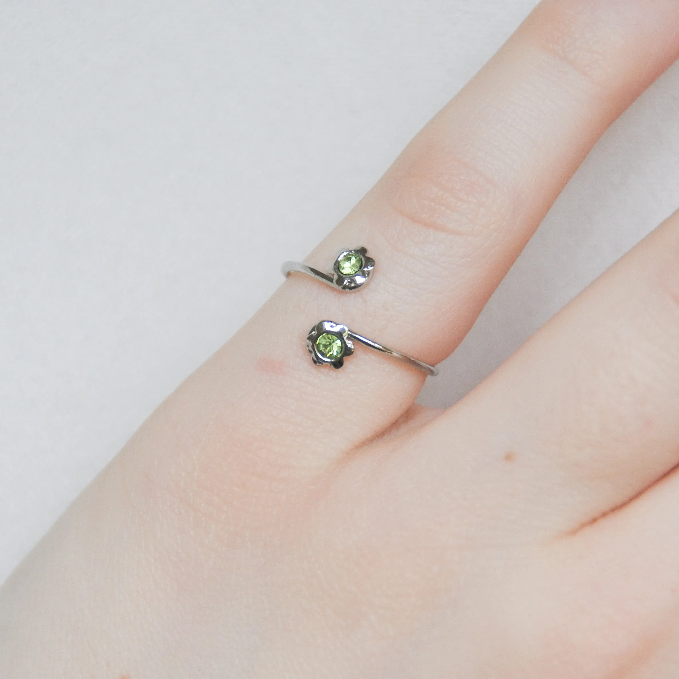 Rhinestone Flower Ring