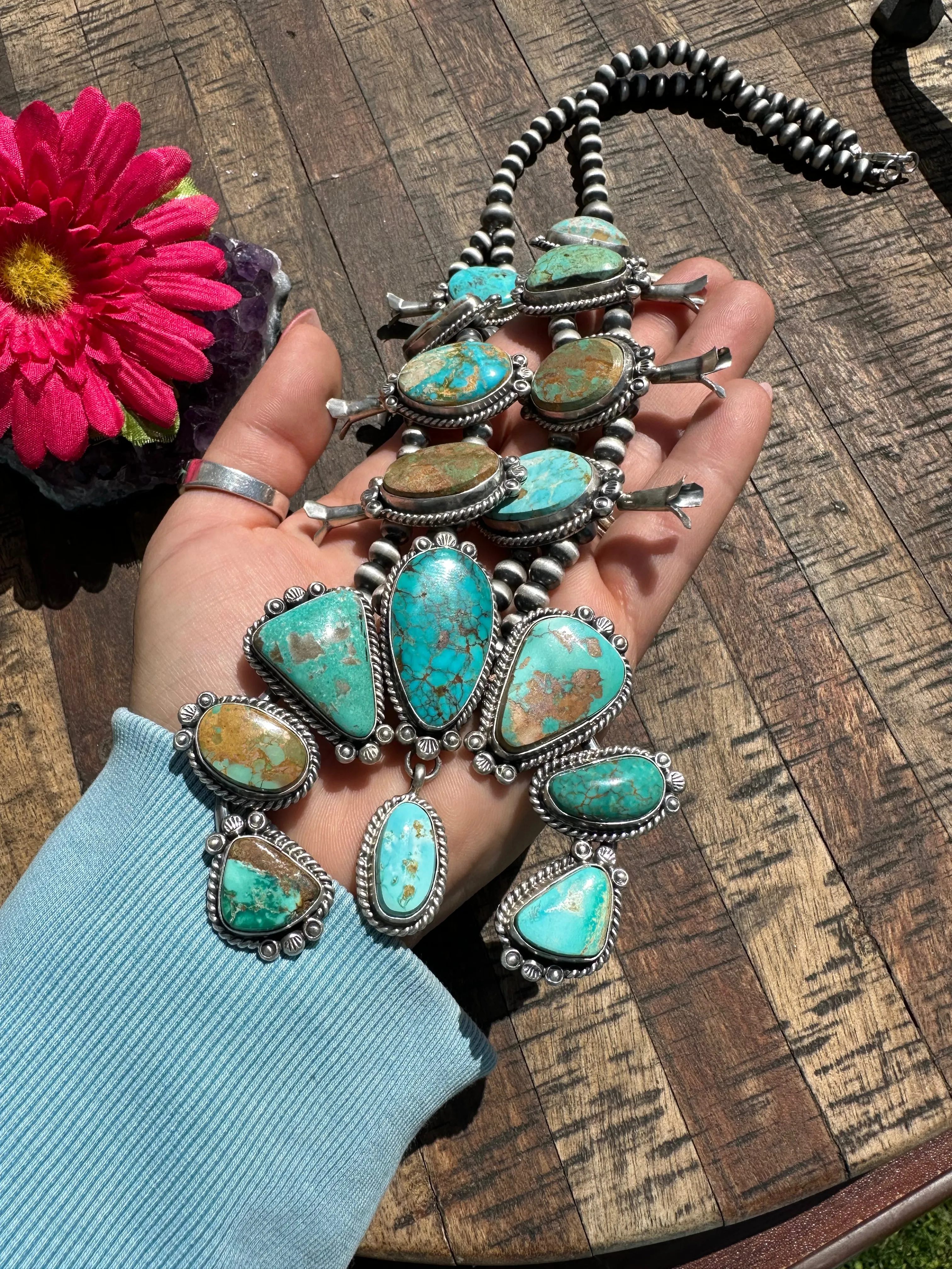 Royston Turquoise Squash Blossom