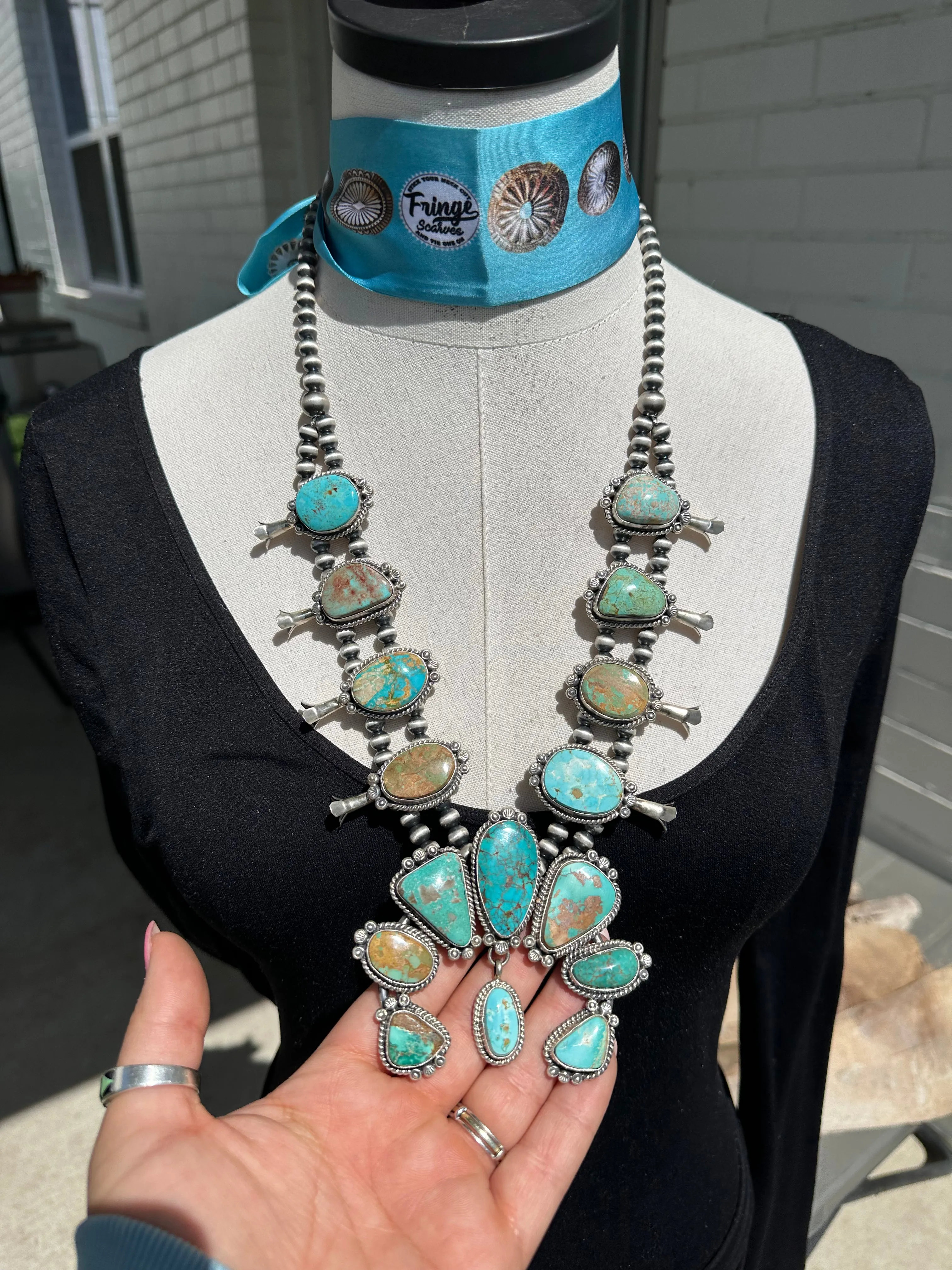 Royston Turquoise Squash Blossom