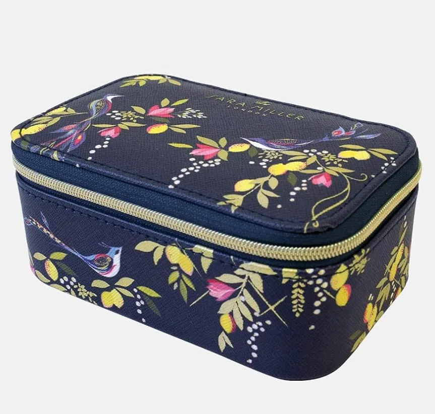 Sara Miller Navy Songbird Jewellery Case