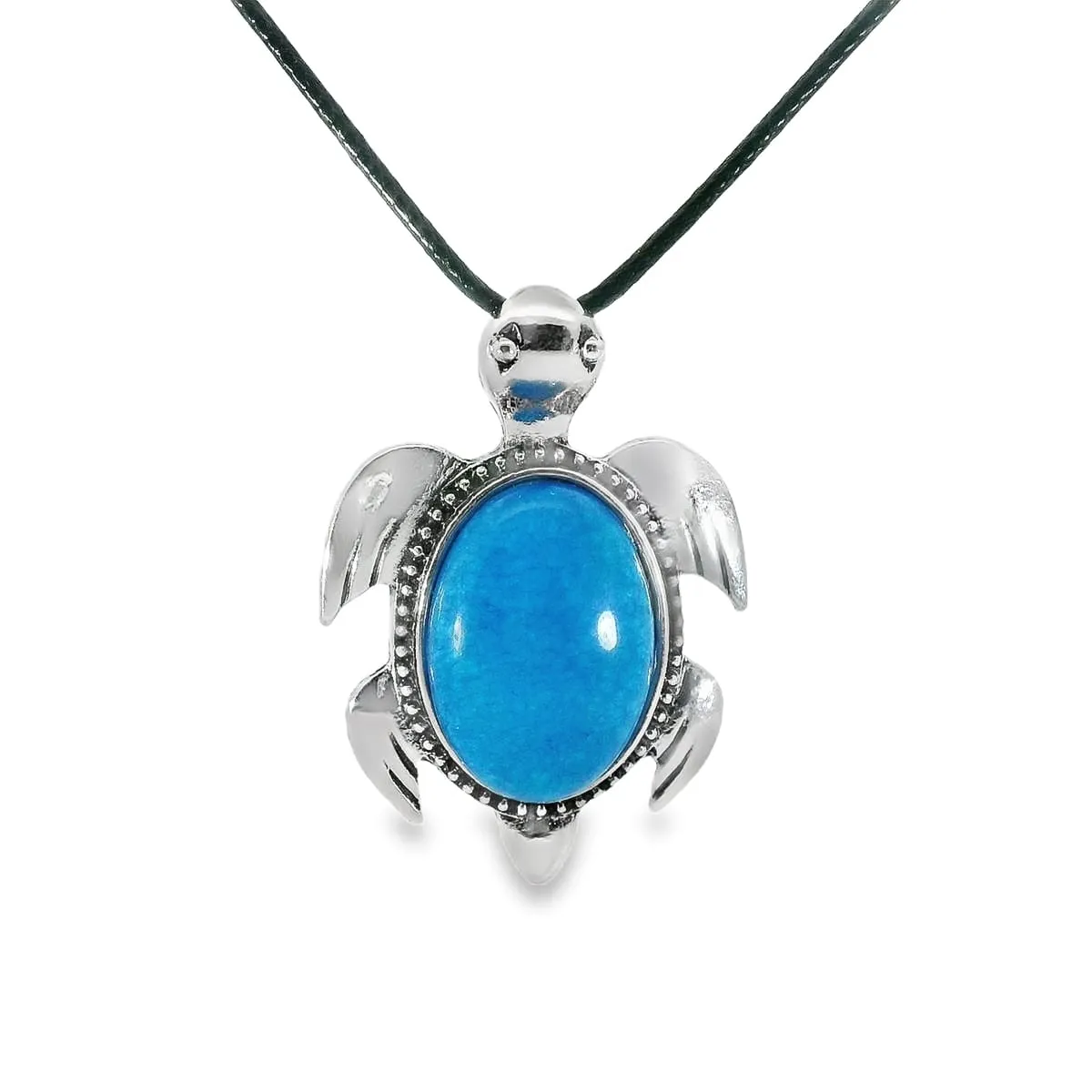 Sea Turtle Natural Stone Pendant
