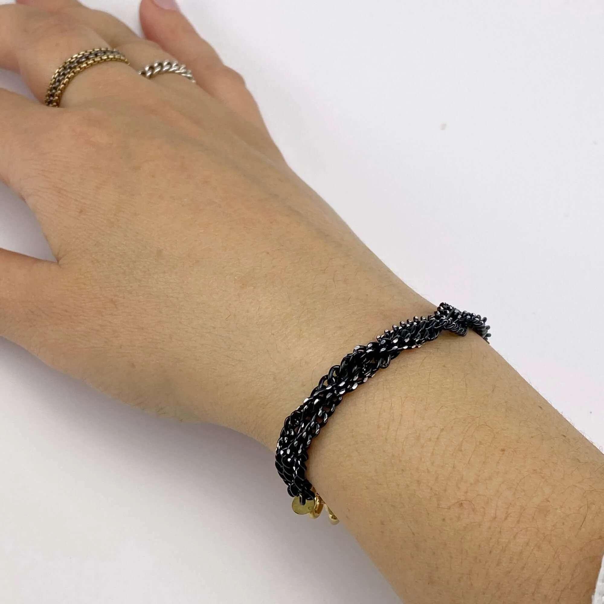 SHINY BRAIDED CHAIN BRACELET