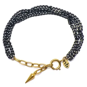 SHINY BRAIDED CHAIN BRACELET