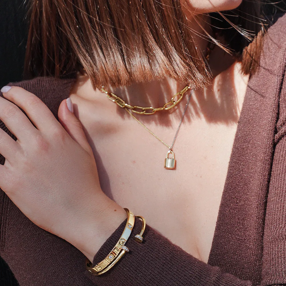Shiny Button Cuff
