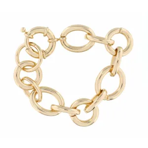 Shiny Gold Rolo Chain Bracelet