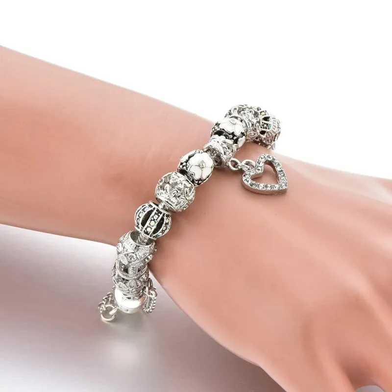 Silver Love Charms Bracelet