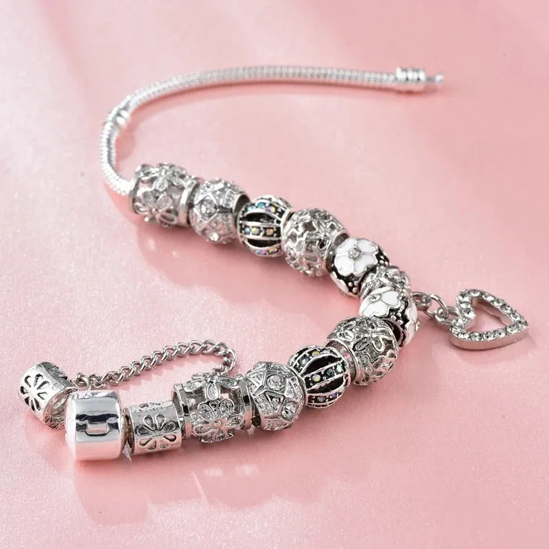 Silver Love Charms Bracelet