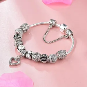 Silver Love Charms Bracelet