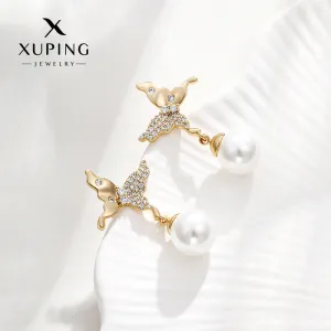Simple and Exquisite Butterfly Pearl Earrings