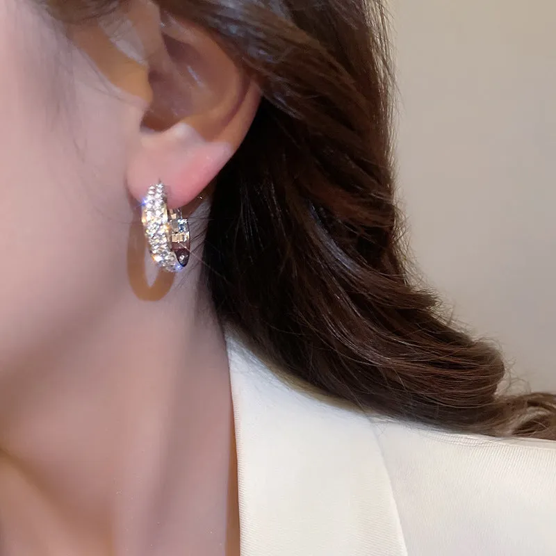 Small sparkling earrings