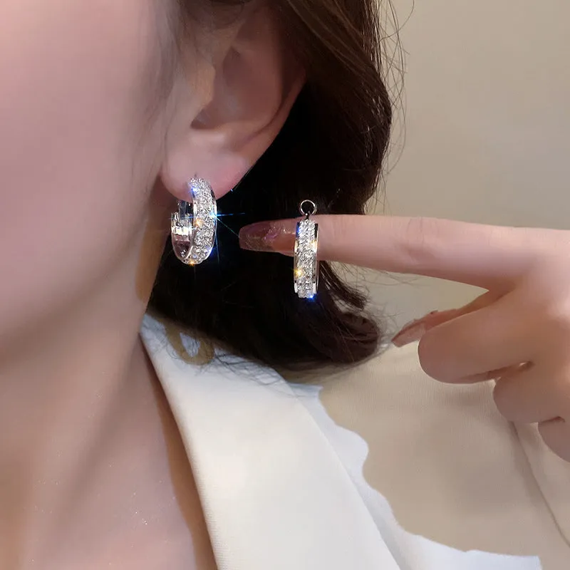 Small sparkling earrings