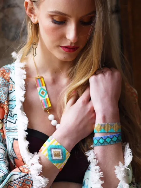 Soleil Bracelets - Pink / Yellow / Turquoise