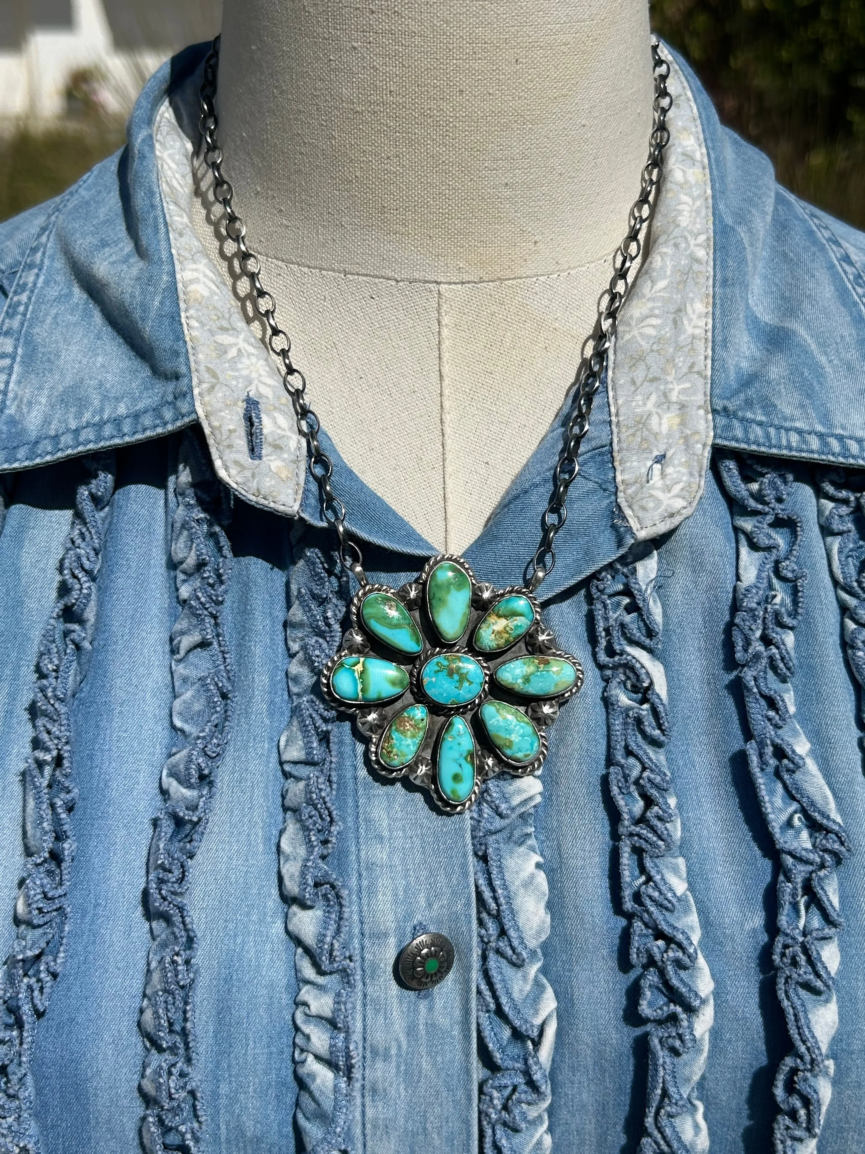 Sonoran Turquoise Cluster Necklace #1