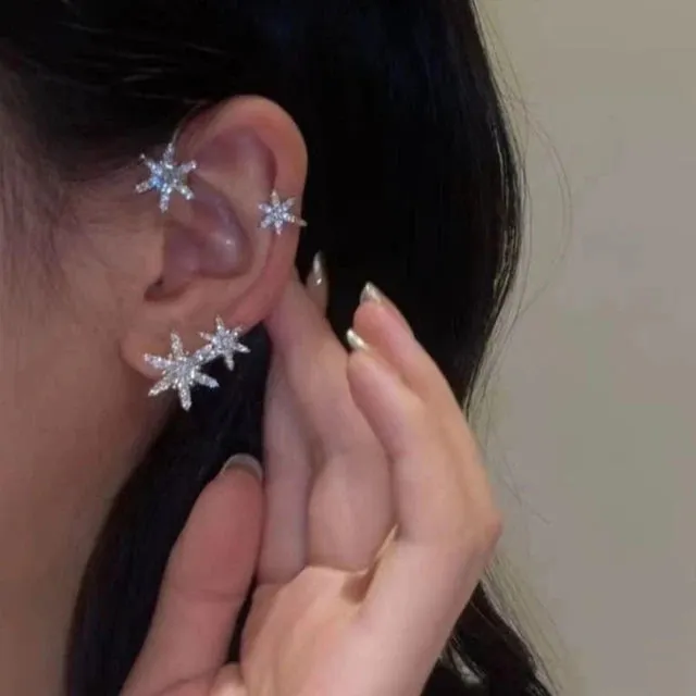 Sparkling Butterfly Ear Clips