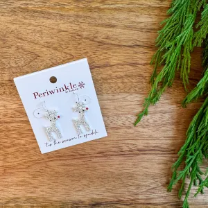 Sparkling Crystal Rudolph Earrings