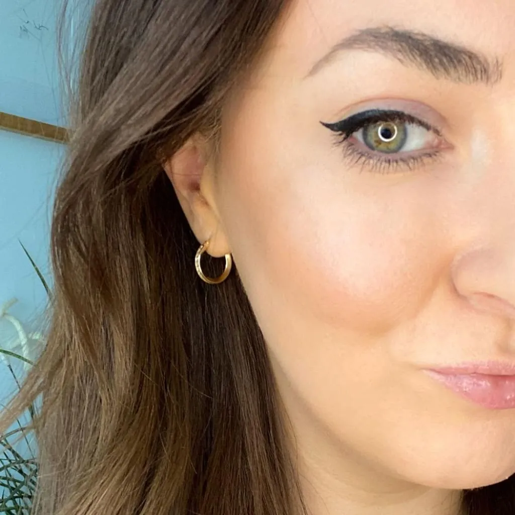 Sparkling Hoop Earrings - 16mm | 9ct Gold