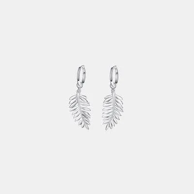 Sparkling Leaf Shape Moissanite Drop Earrings