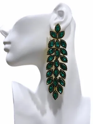 Sparkling Marquise Evening Earrings