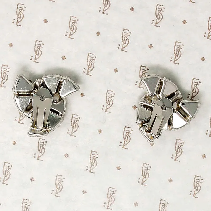 Sparkling Spiral Clip On Earrings