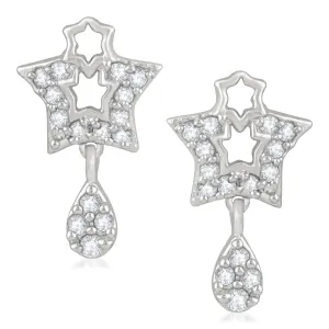 Sparkling Stars Cubic Zirconia Drop Earrings