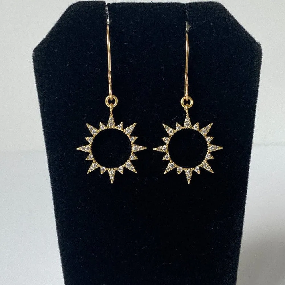 Sparkling Total Solar Eclipse Earrings