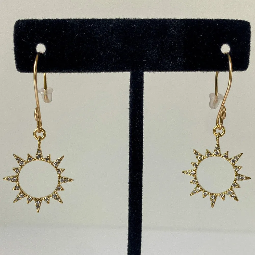 Sparkling Total Solar Eclipse Earrings