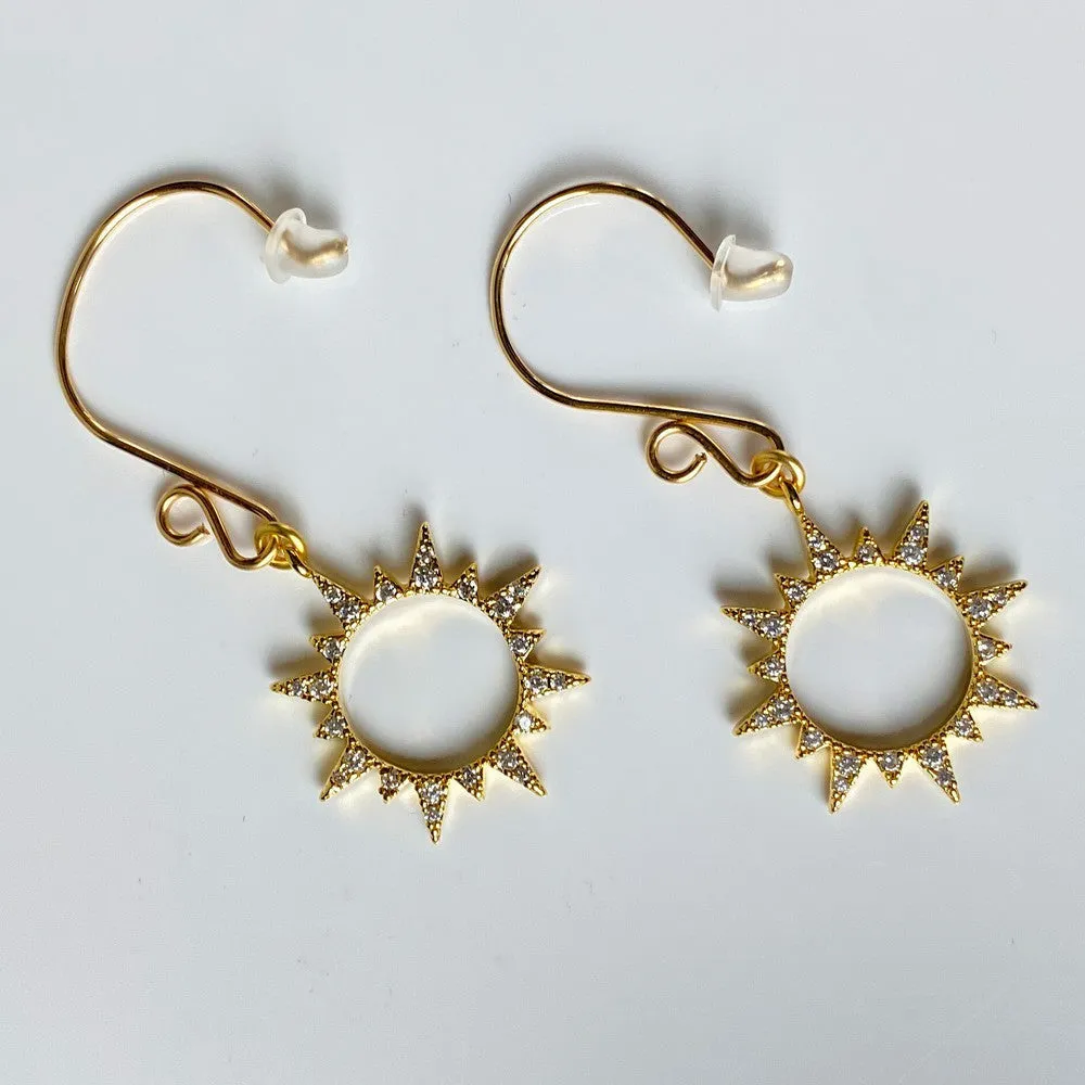 Sparkling Total Solar Eclipse Earrings