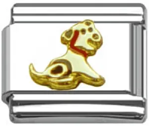 Stainless Steel 9mm Shiny Dog Link for Italian Charm Bracelet