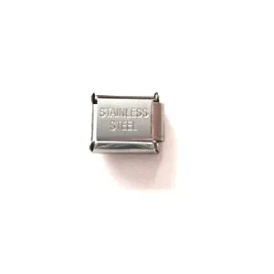 Stainless Steel 9mm Shiny Link with Gold Plated Star for Italian Charm Bracelet