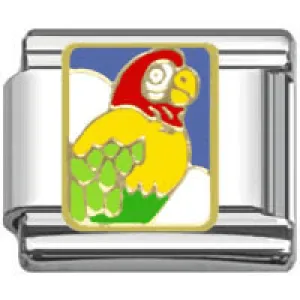 Stainless Steel 9mm Shiny Parrot Link for Italian Charm Bracelet