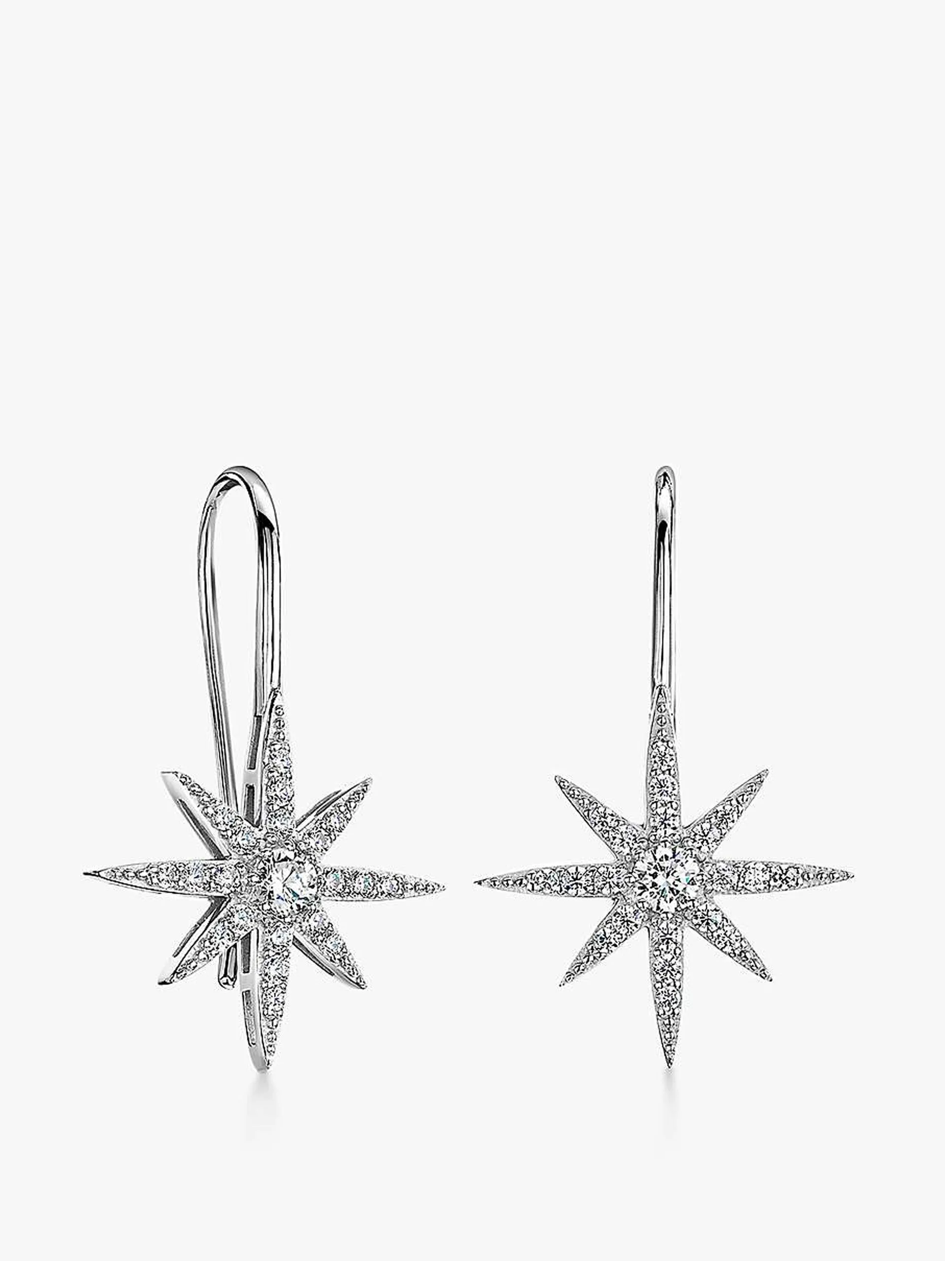 Star fishook short drop earrings