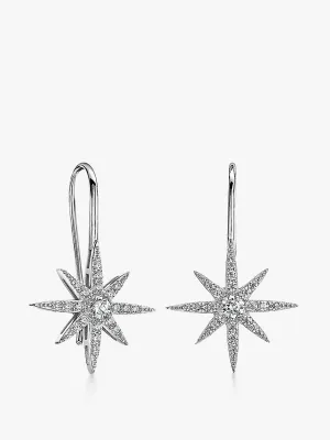 Star fishook short drop earrings