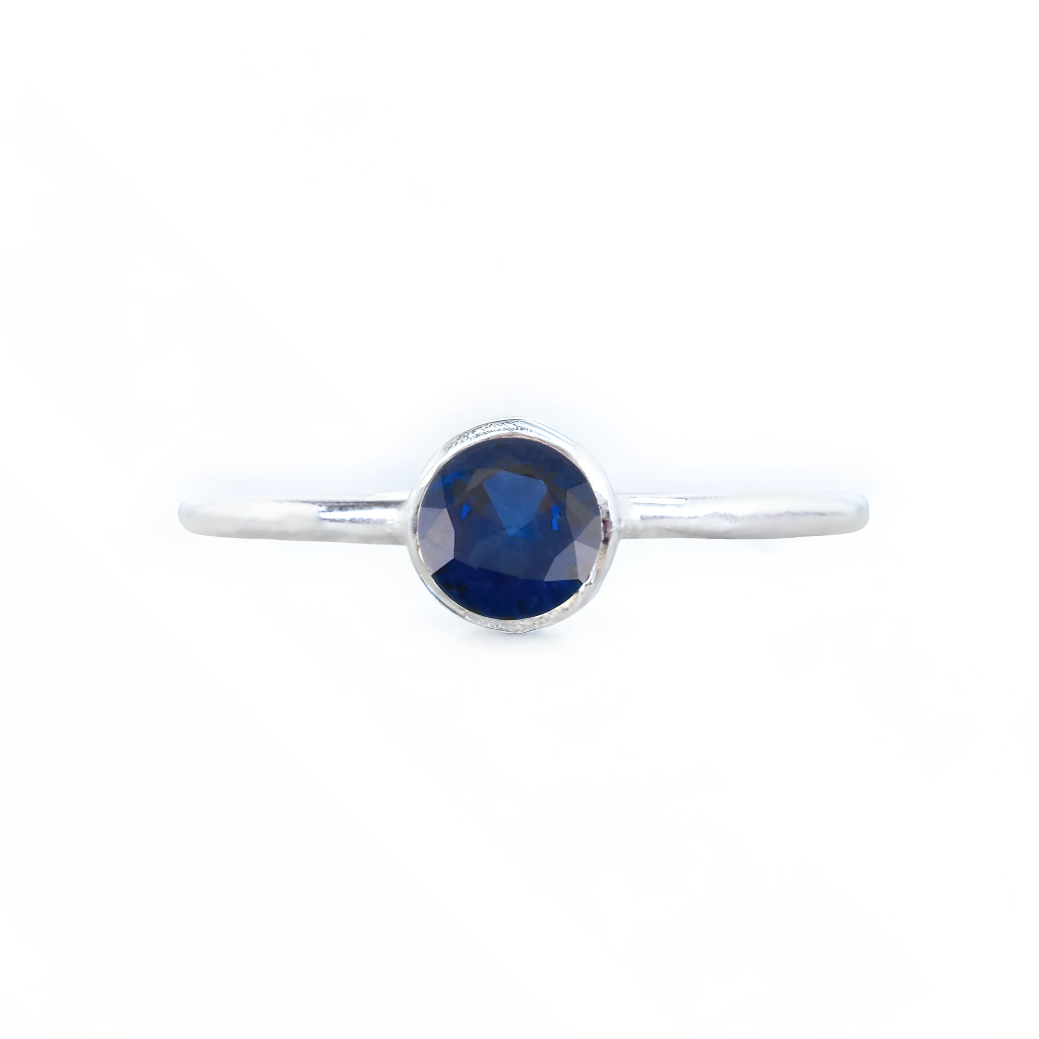 Sterling Silver Lab Sapphire Stacking Ring