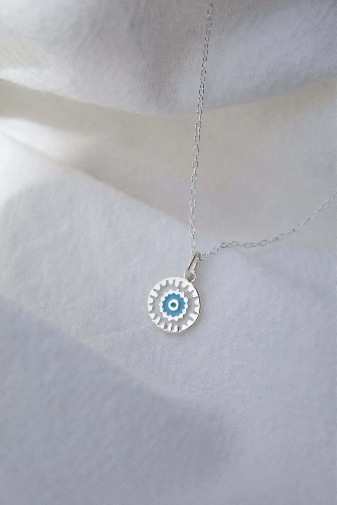 Sterling Silver Turqiouse Mandala Necklace