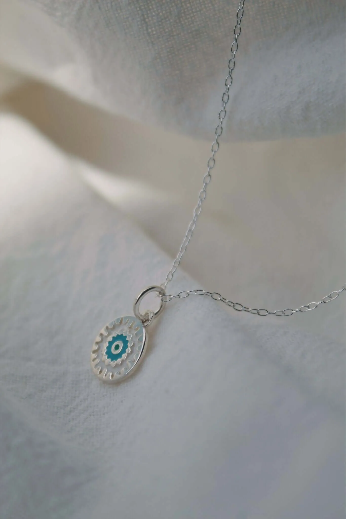 Sterling Silver Turqiouse Mandala Necklace
