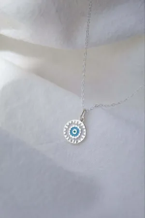 Sterling Silver Turqiouse Mandala Necklace