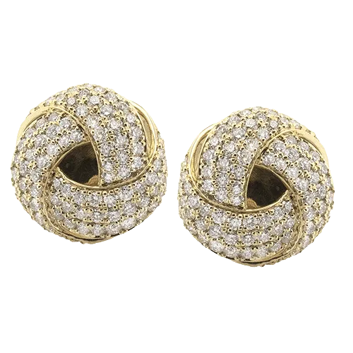 Stud Earrings in 18k Gold with Diamonds LE4717 WHITE 18K X YELLOW