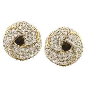 Stud Earrings in 18k Gold with Diamonds LE4717 WHITE 18K X YELLOW